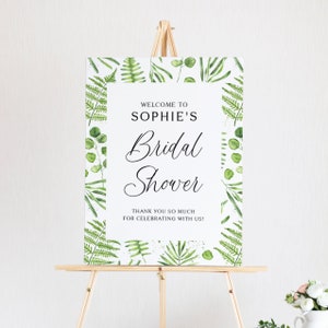 Greenery Baby Shower Welcome Sign Template Printable - Etsy