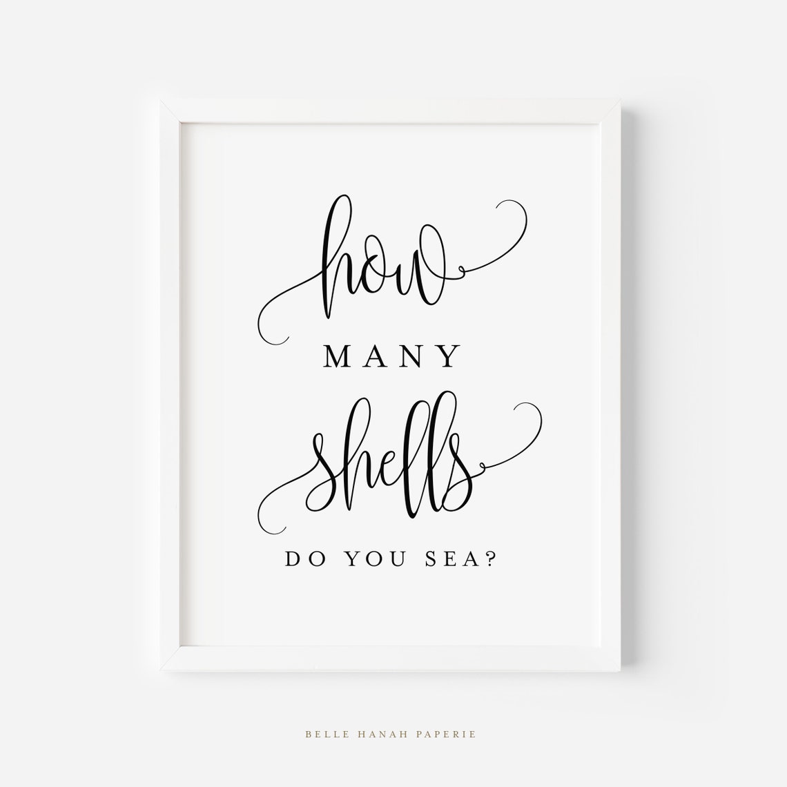 Printable How Many Shells Are in the Jar Card and Sign Bundle - Script ...