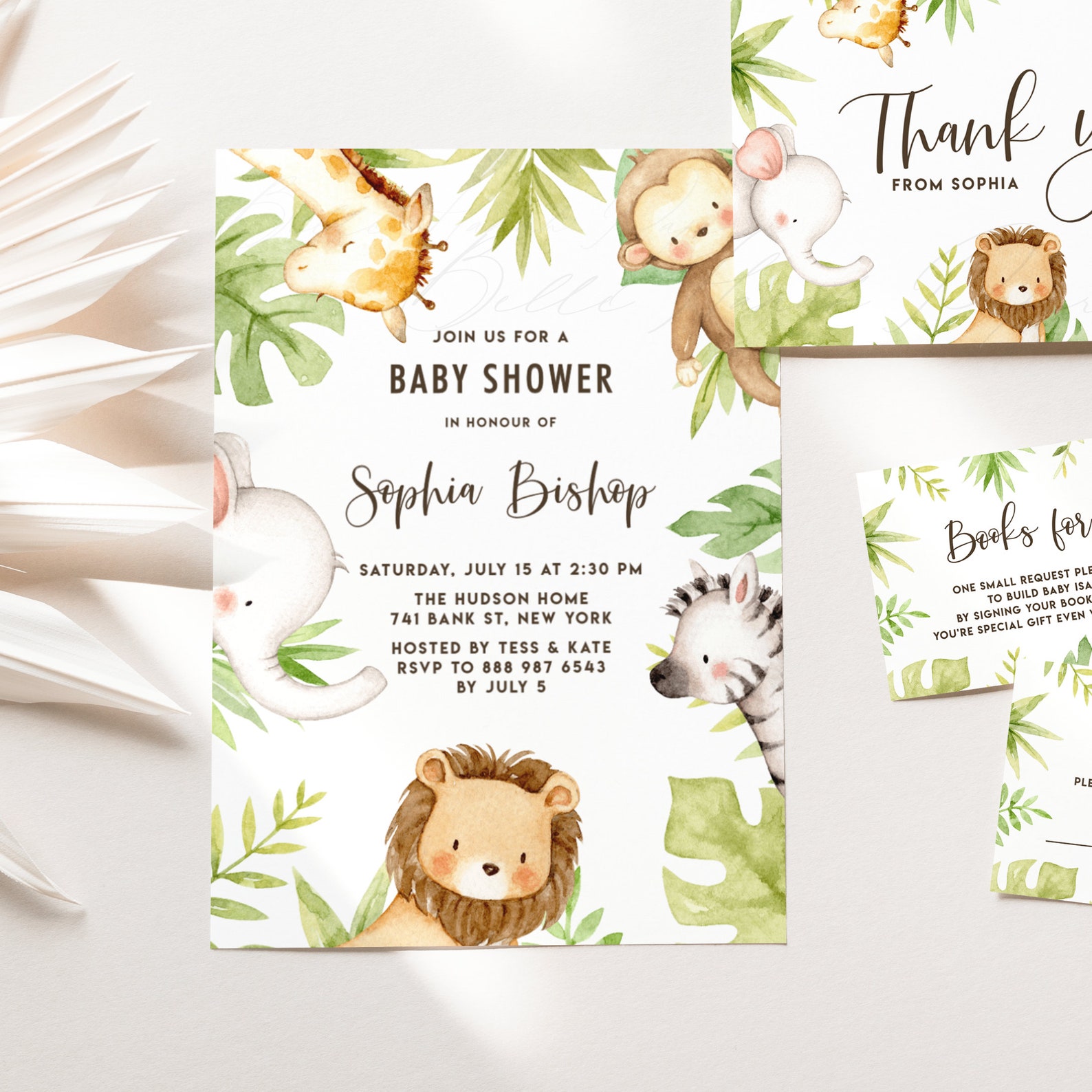 Printable Safari Baby Shower Bundle Templates DIY Safari | Etsy