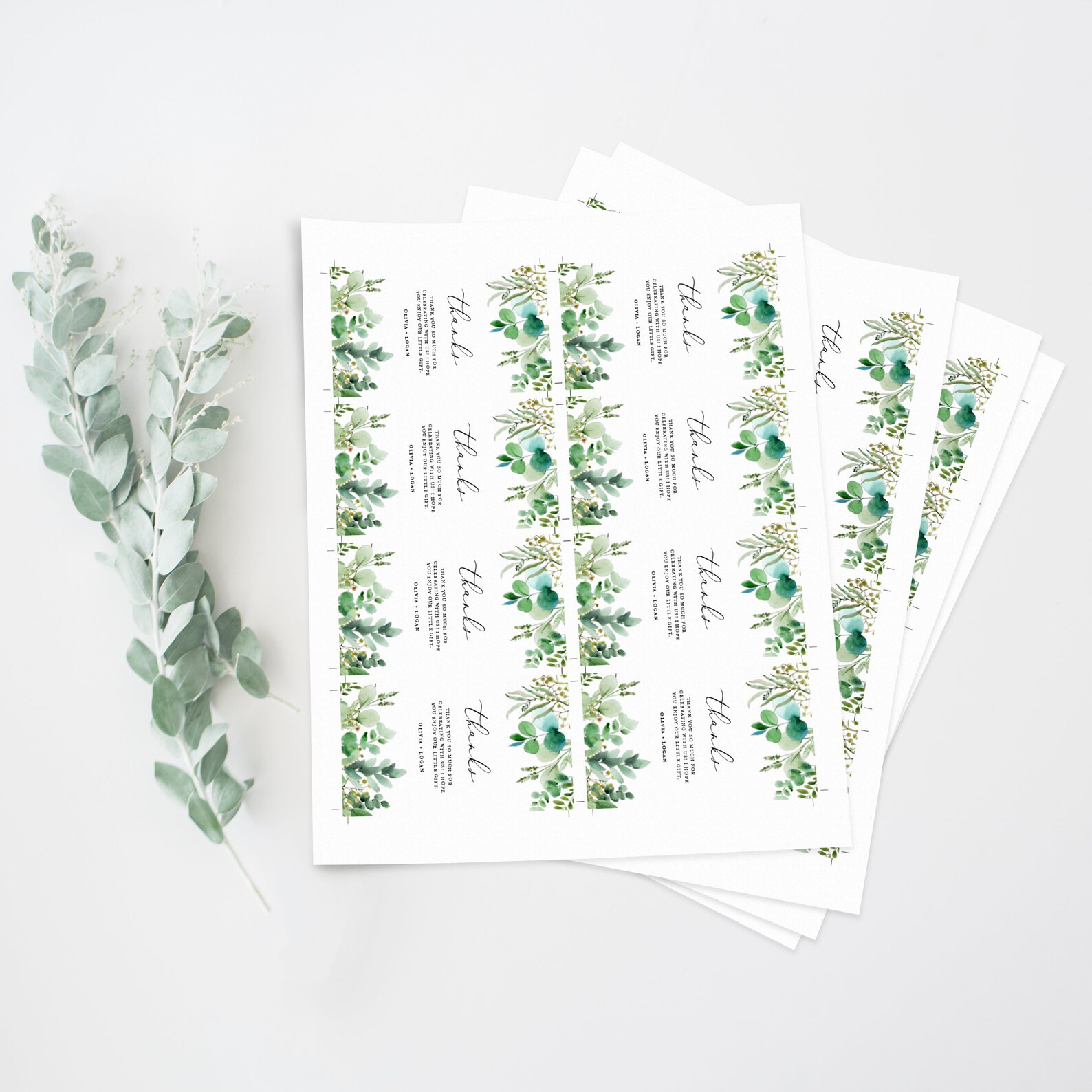 Printable Greenery Let Love Grow Wedding Gift Tag Template - Etsy