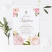 Printable Baptism Invitation Editable Floral Baptism - Etsy