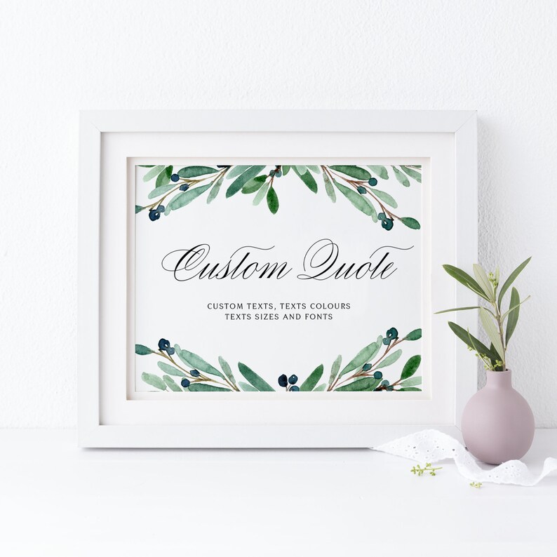 Printable Custom Quote Print Template 8x10 Editable - Etsy