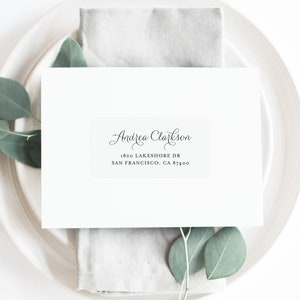 Printable Script Avery Address Labels Template - 4x2 Address Label - Editable Carolyne Script Envelope Address Labels -DIY Templett