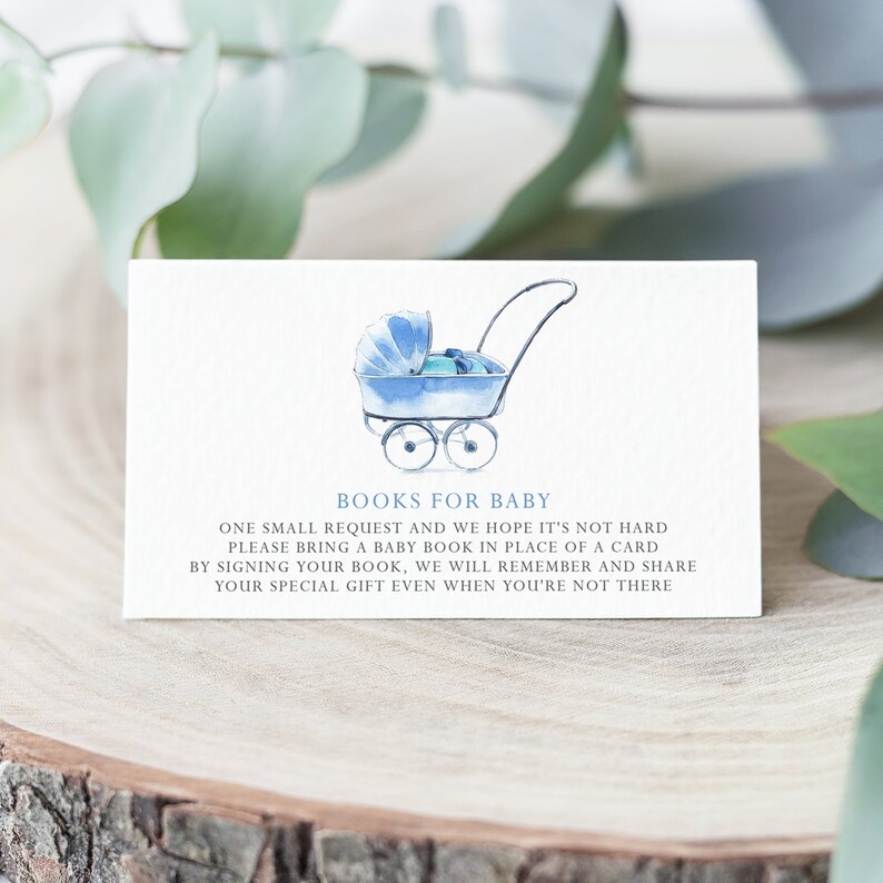 Printable Baby Shower Book Card Request Printable Baby Shower Book Card Request