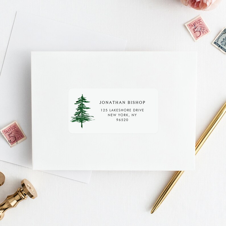 Woodland Wedding Avery Address Label Template Printable 4x2 Etsy