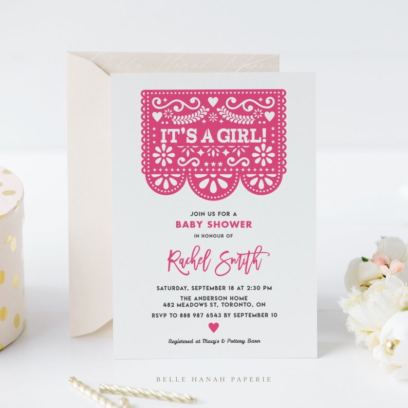 Printable Pink Baby Shower Invitation Template Editable Pink - Etsy