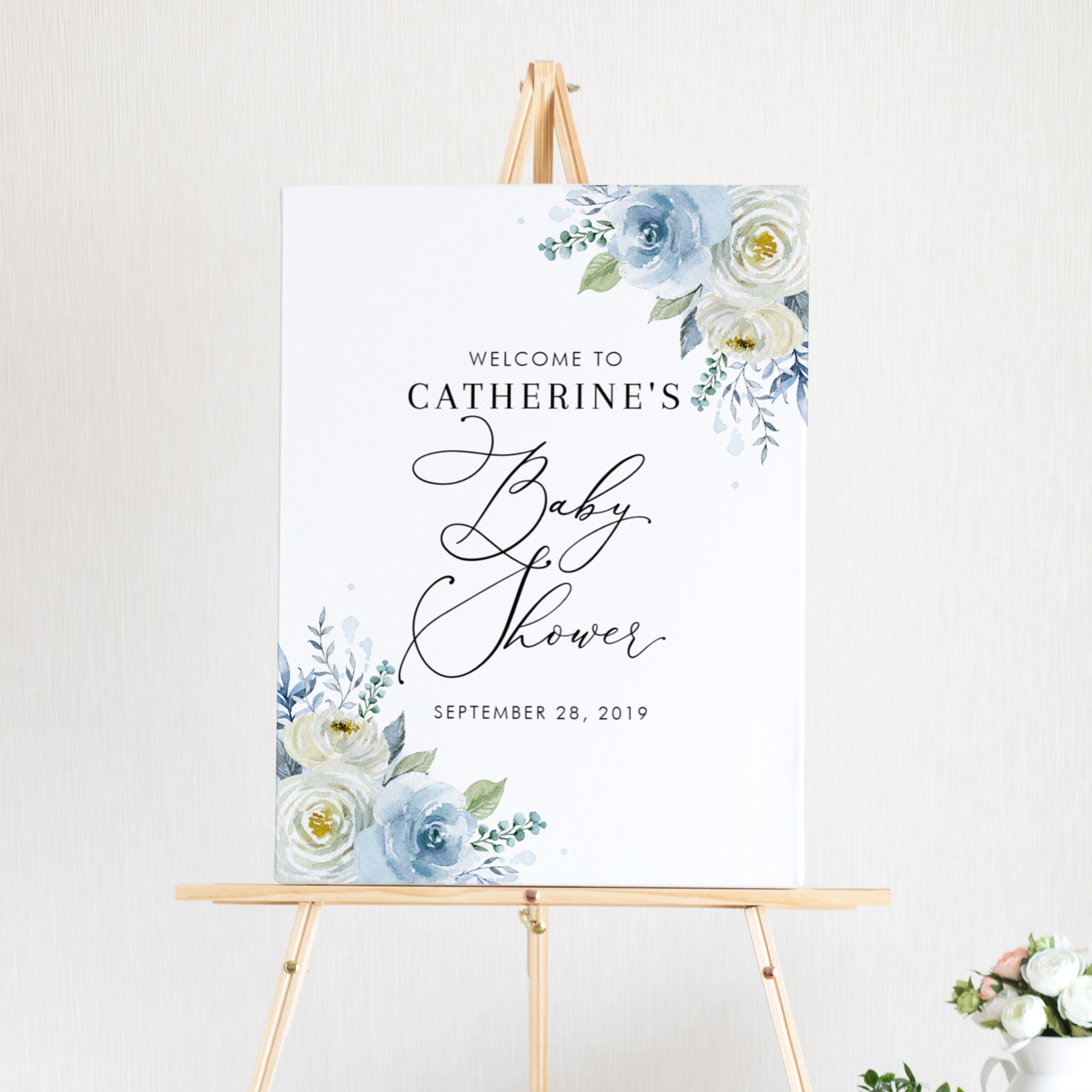 Printable Baby Shower Welcome Sign Template 18x24 Watercolor | Etsy