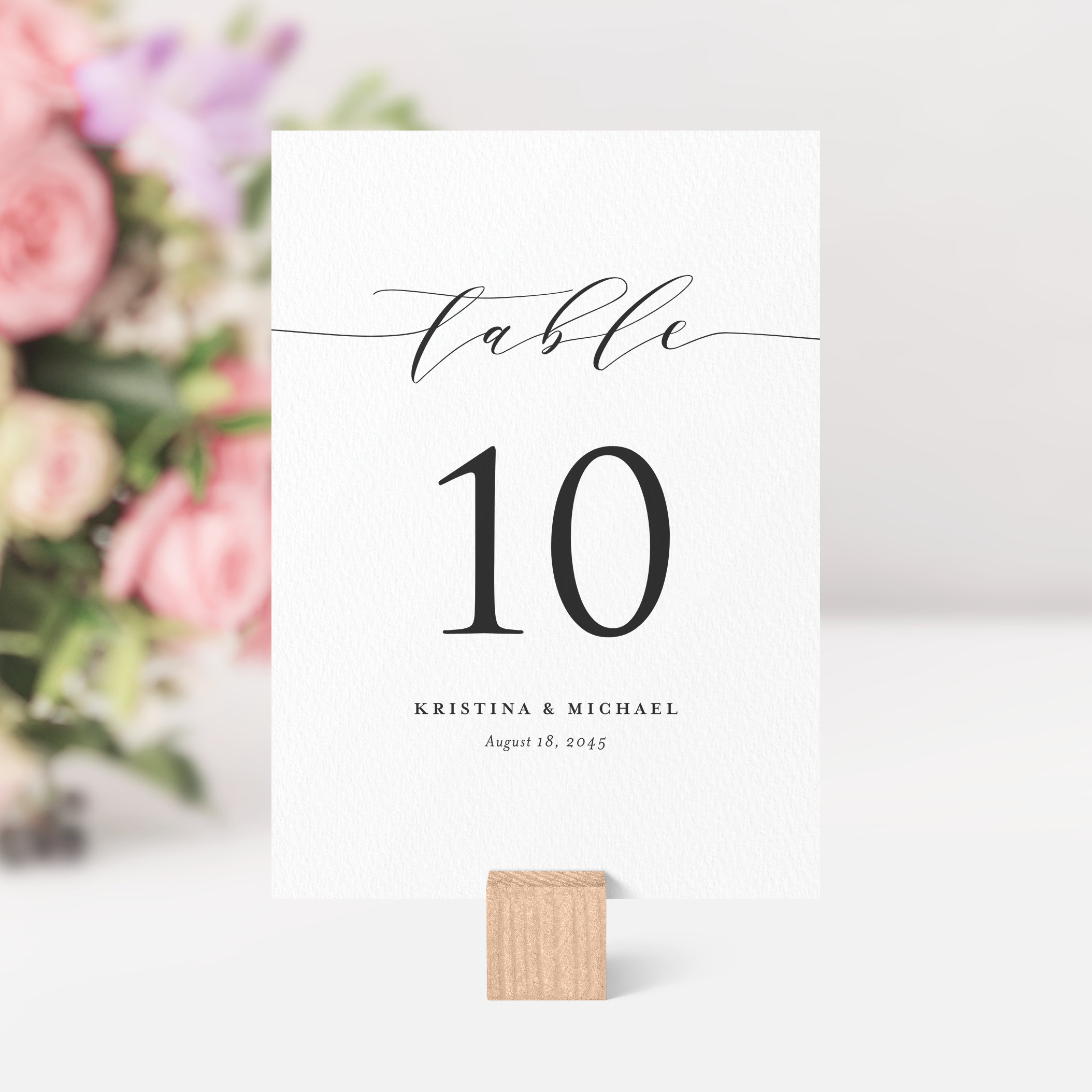 Printable Wedding Table Numbers Template - Editable Katherine Script ...