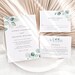 Printable Greenery Wedding Suite Template DIY Watercolor Eucalyptus ...