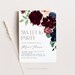 Printable Rustic Birthday Party Invitation Template - DIY Dark Red ...