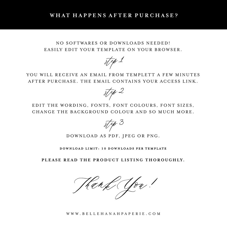 Greenery Wedding Menu Card Template Editable Templett GWF23 DIY Printable Watercolor Greenery and White Flowers Menu Card