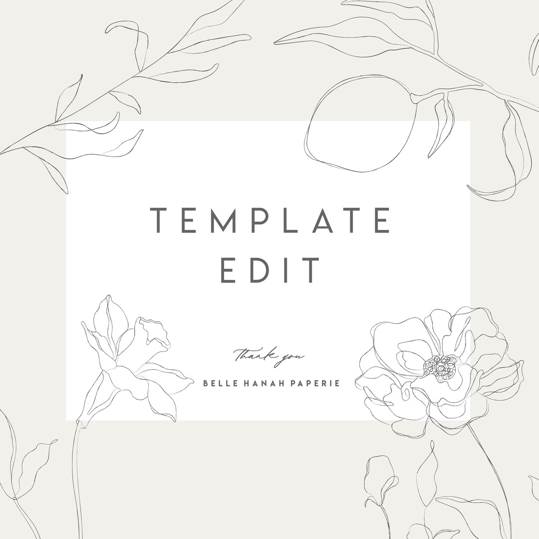 Add On: Edit My Template - Etsy