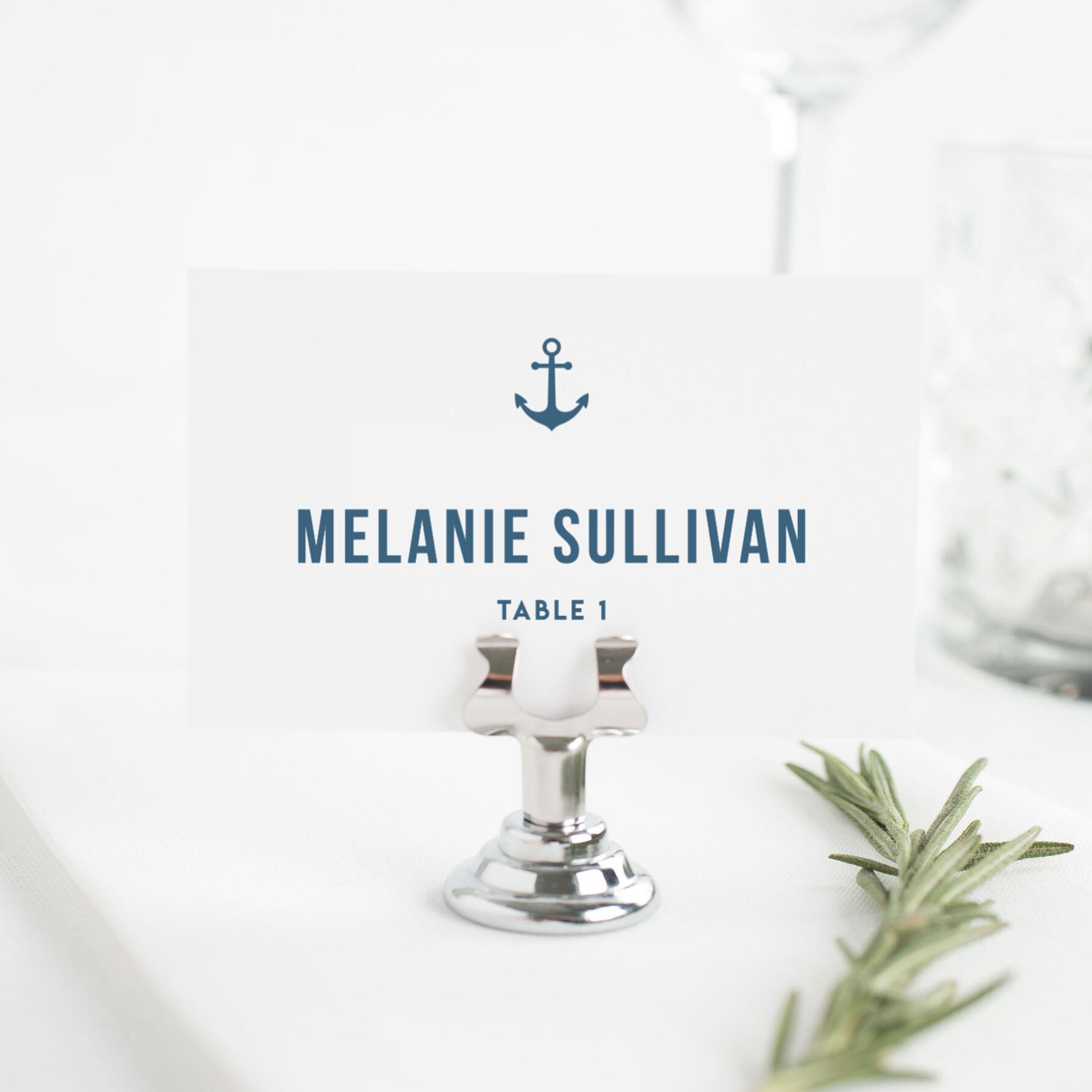 Printable Nautical Place Card Templates Editable Wedding Etsy