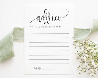 Biglietto di auguri stampabile per la festa della sposa - Biglietto di auguri Sophie Script 5x7 per la futura sposa - Biglietto di auguri e auguri - Download immediato