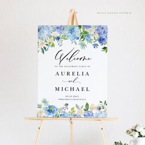 Engagement Party Welcome Sign With Photo – WORDS & CONFETTI