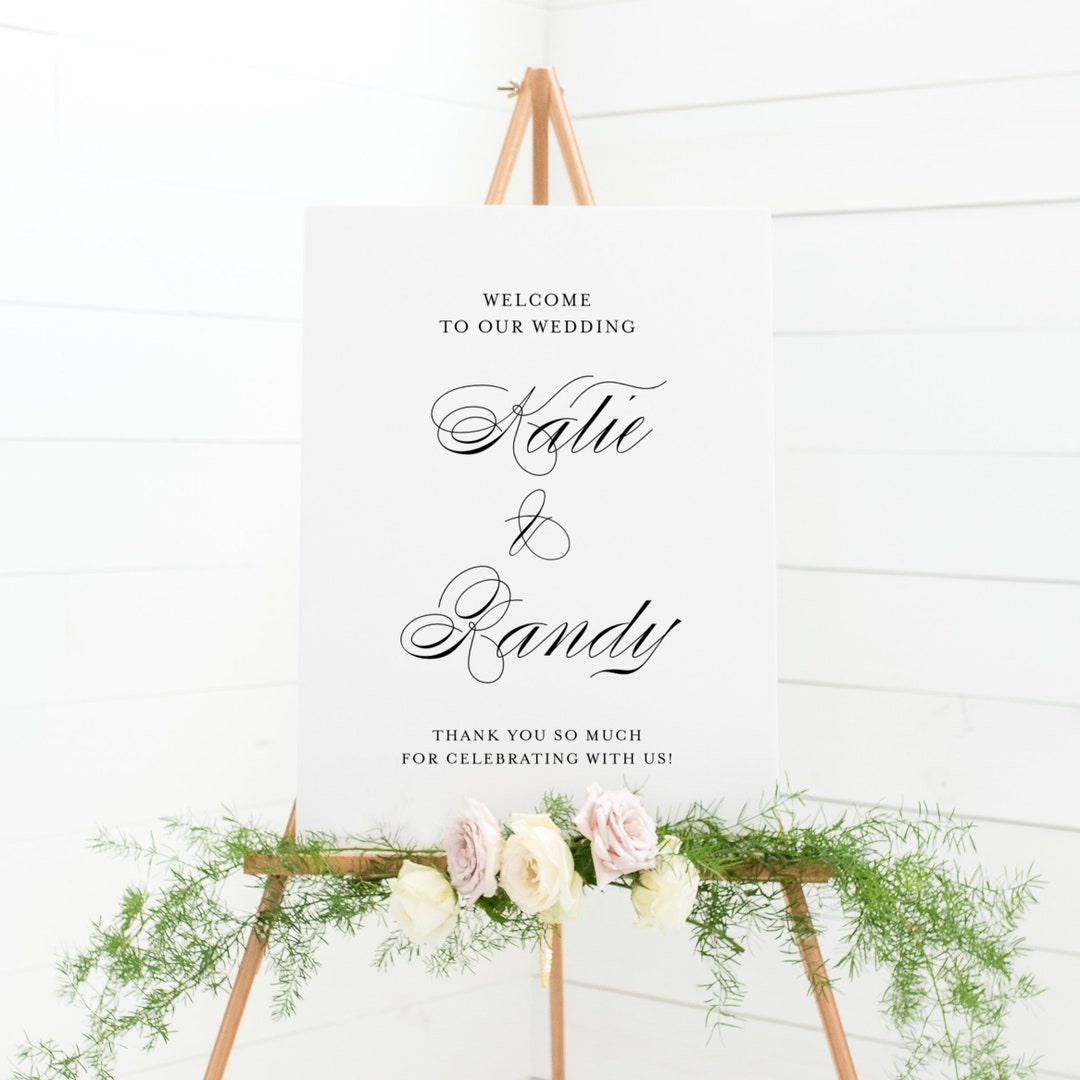 Printable Wedding Welcome Sign Template - Editable Welcome Sign - 18x24 ...
