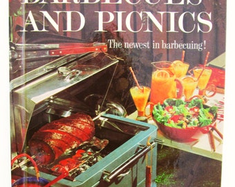 Barbecues and Picnics, Book, Vintage, Meredith Press, First Printing, 1963, Hardcover, 60s, Spring, Summer