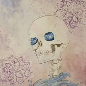 Print of starry eyed skull