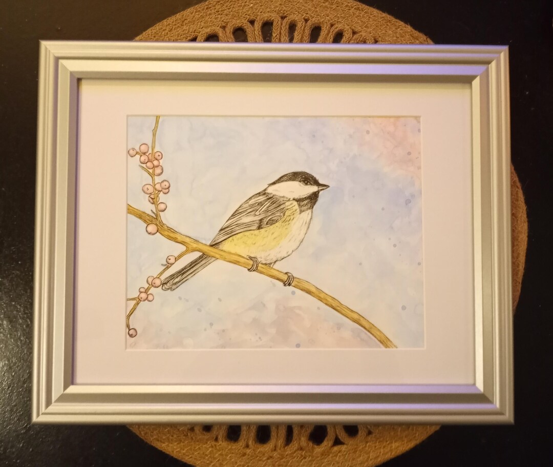 Black Capped Chickadee Illustration - Etsy