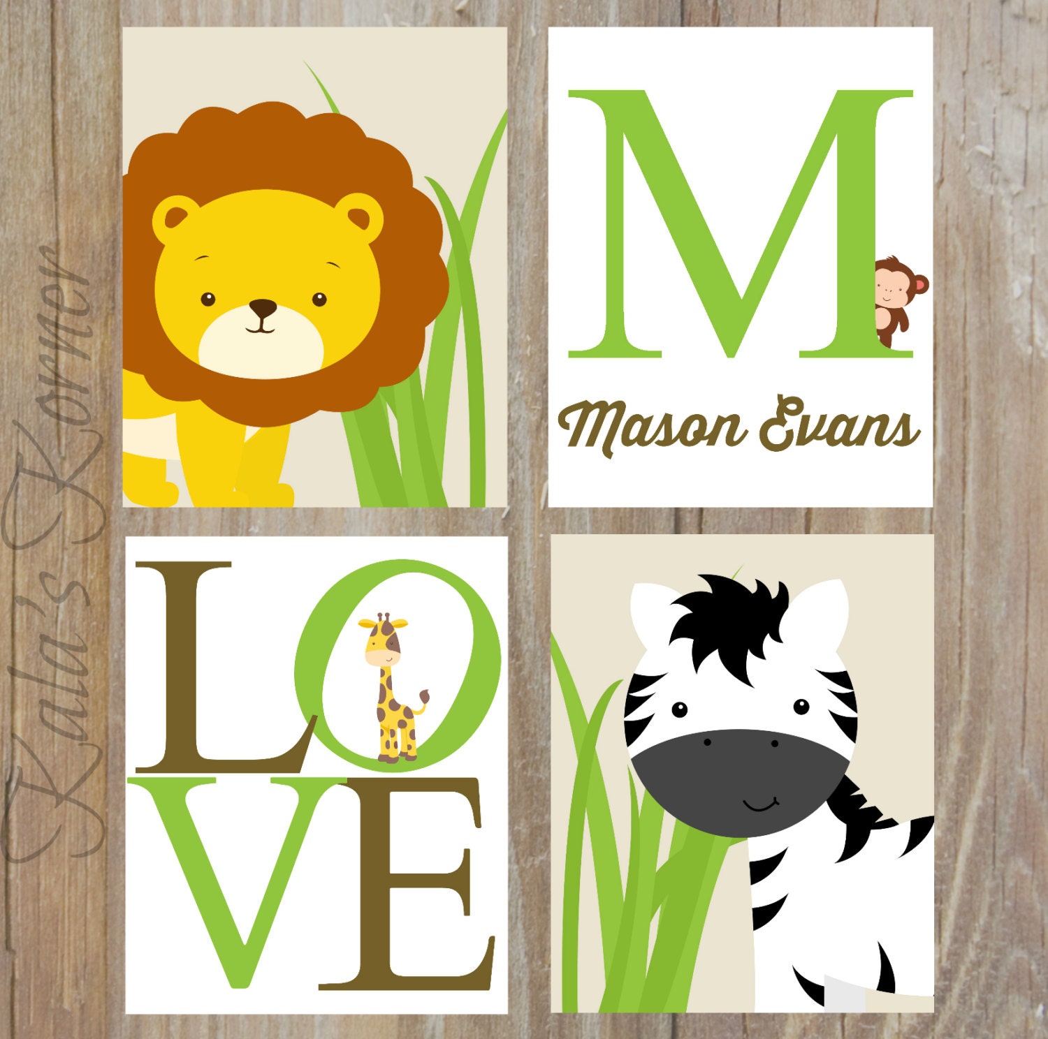 JUNGLE NURSERY ART Safari Nursery art Jungle Nursery decor Etsy