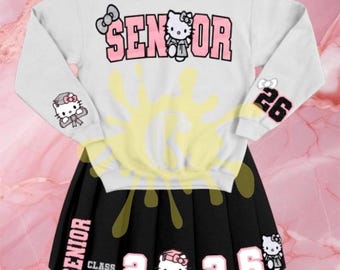 Senior Kitty Skirt set