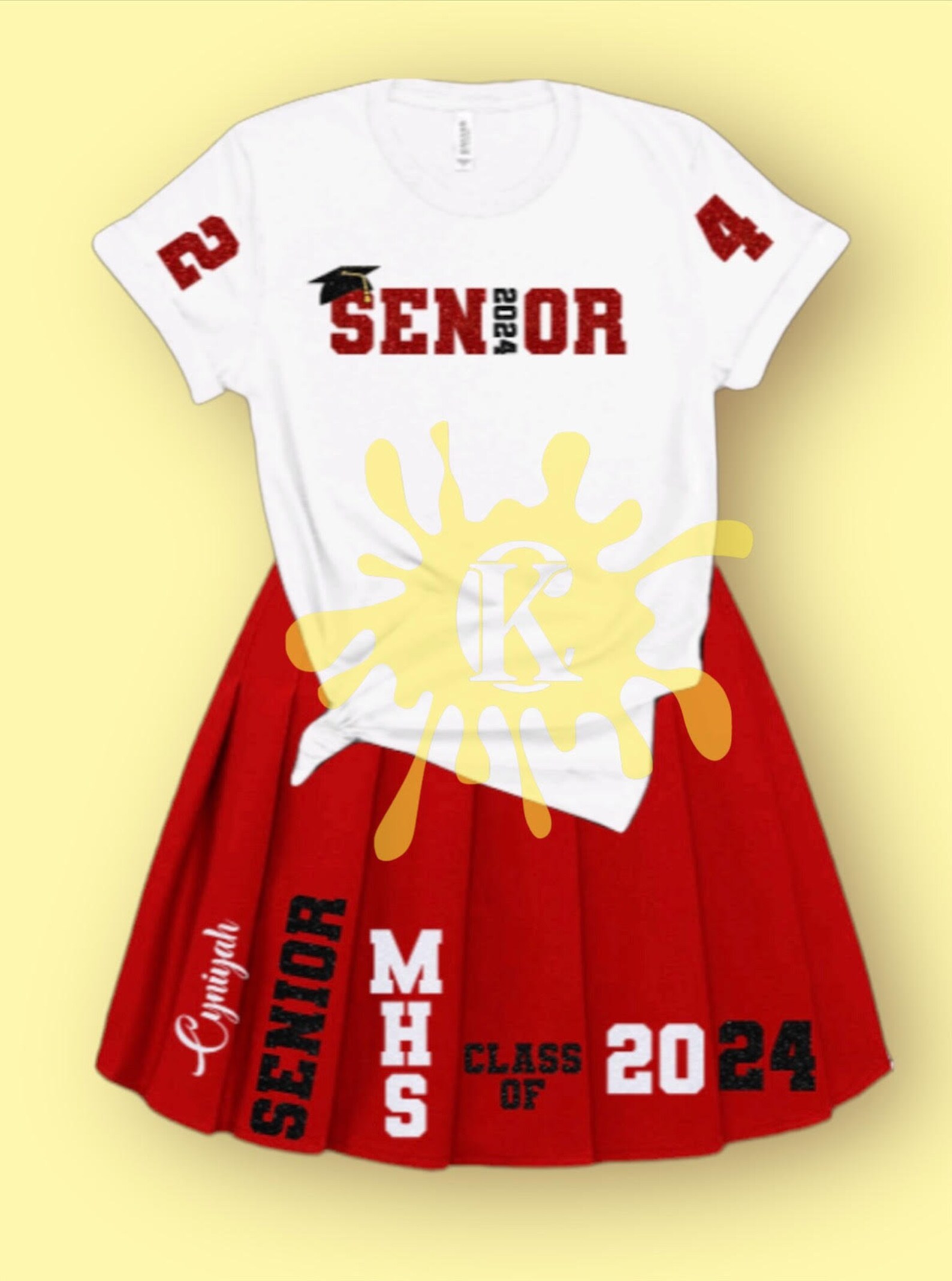 Senior Varsity Graduation Skirt Set Etsy