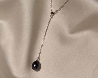 Collar de perlas en forma de lágrima, oro vermeil de 18 k, regalo de aniversario