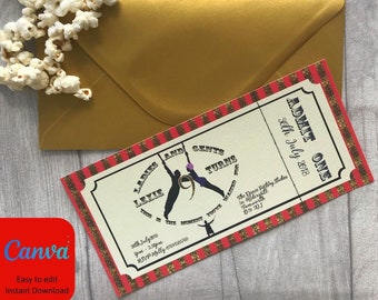 Greatest Showman Invitations, Circus Invitation, Party invite, Greatest Showman, Ringmaster, Party invitation, invitation, digital download