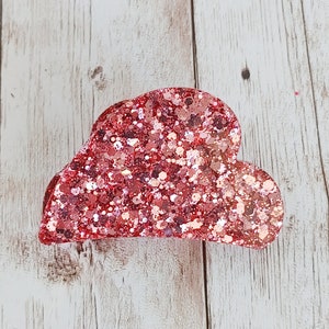 Clearance- Rose Gold Glitter Resin Claw Clip