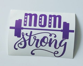 Strong Mama Sticker 2x3\u201d Waterproof Dishwasher Safe Laptop Sticker