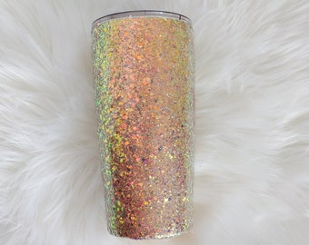 20 oz Gold Color Shift Glitter Tumbler