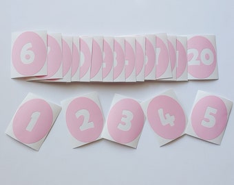 Carnation Pink Number Vinyl Floor Decals {Limited Edition Color}