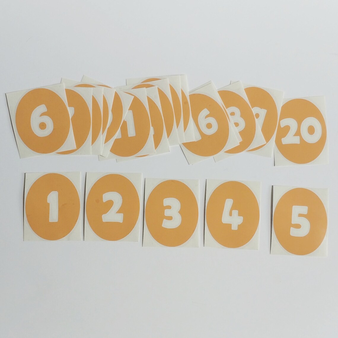 Apricot Number Vinyl Floor Decals Limited Edition Color | Etsy