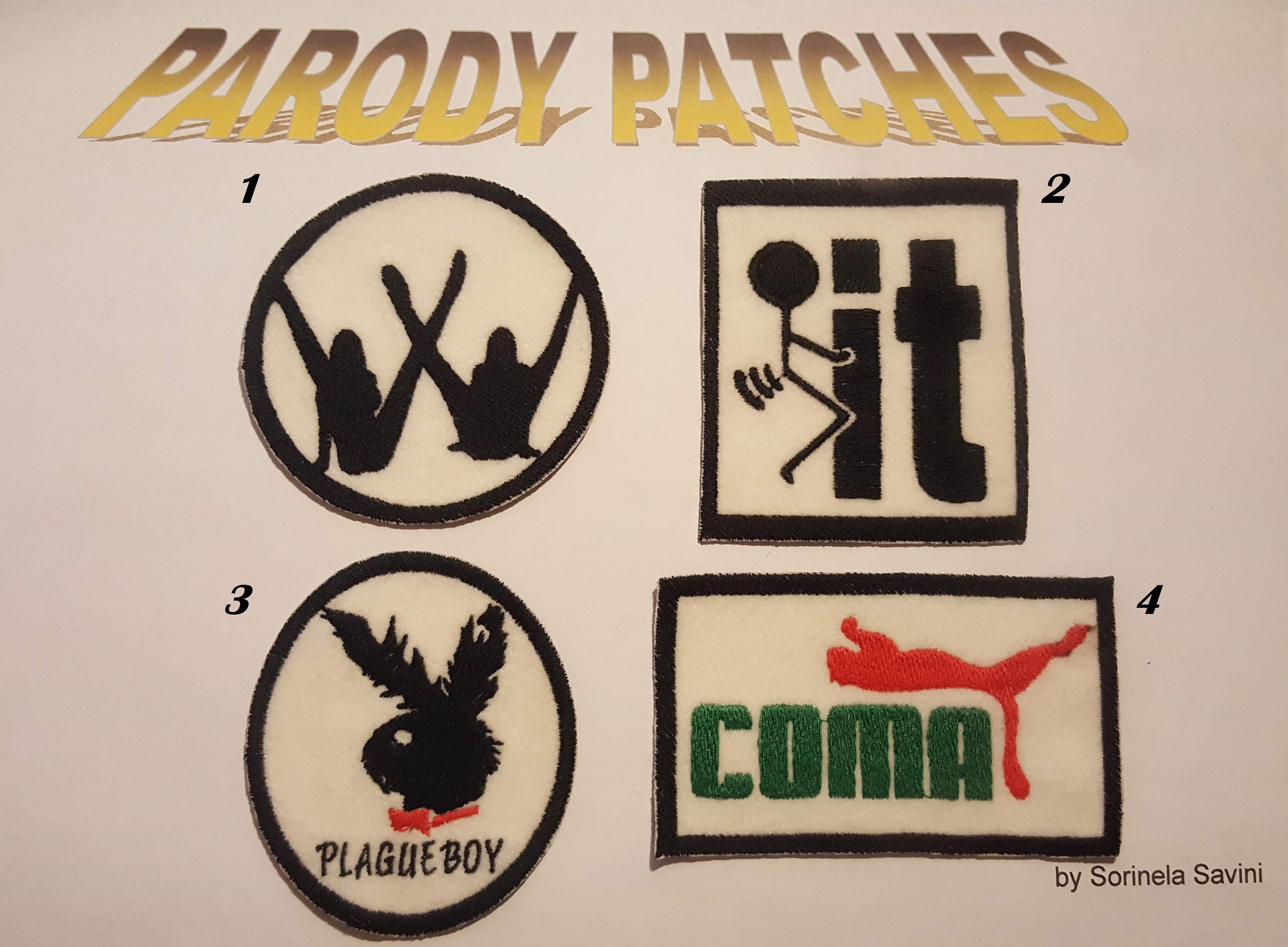 Parody patches funny patches WW patches Playboy Etsy