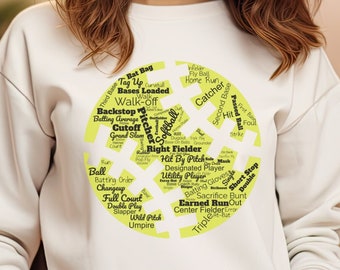 Softball Word Art Cloud DIGITAL IMAGE Bundle