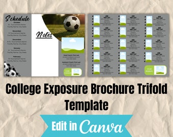 Soccer College Exposure Team Brochure Trifold TEMPLATE