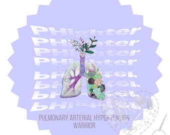 Pulmonary Arterial Hypertension Warrior Digital PNG WITHOUT offset