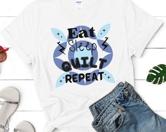 Eat Sleep Quilt Repeat DIGITAL IMAGE / Quilting/ Sewing