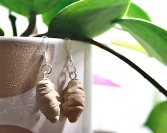 Hand-Sculpted Tardigrade Earrings - Quirky OOAK Jewelry Gift for Psychology Students, STEM Teachers, Science Lovers, and More