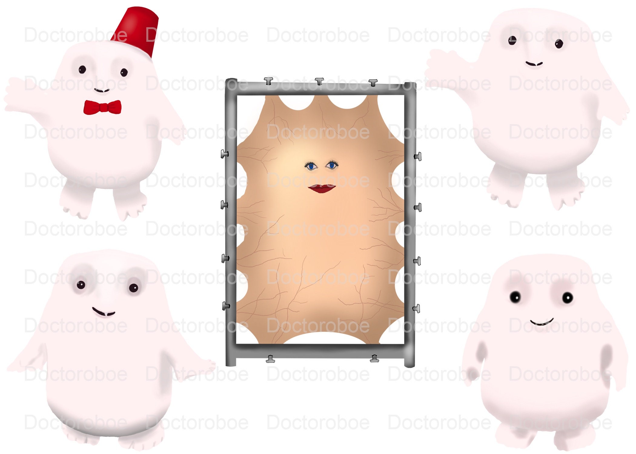 ドクター・フーにインスパイアされたクリップアート、脂肪のクリップアート、図書館の沈黙のクリップアート、ドクター・フーのクリップアート - Etsy 日本, image size:2100x1500