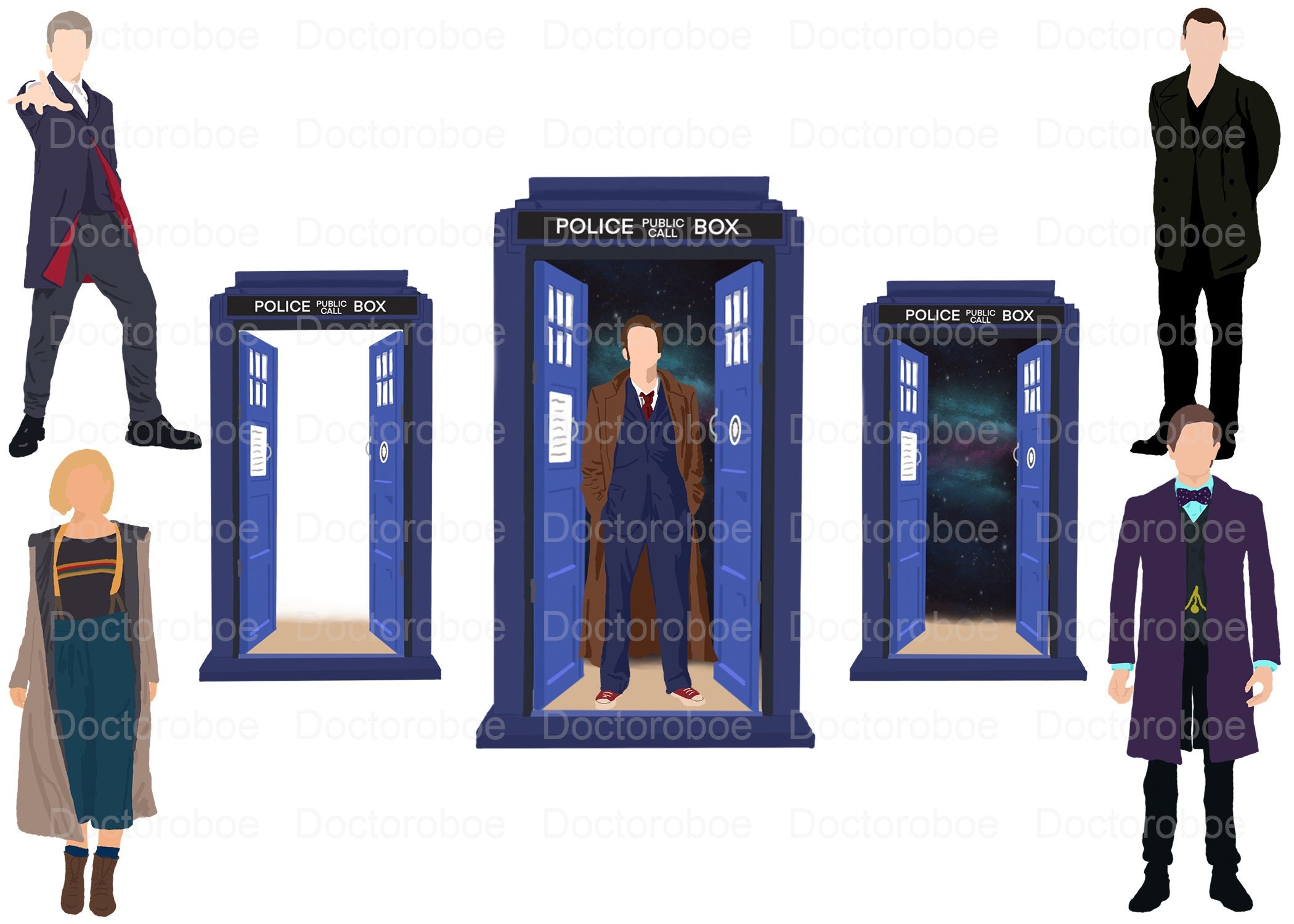 ドクター・フーにインスパイアされたクリップアート、脂肪のクリップアート、図書館の沈黙のクリップアート、ドクター・フーのクリップアート - Etsy 日本, image size:2100x1500