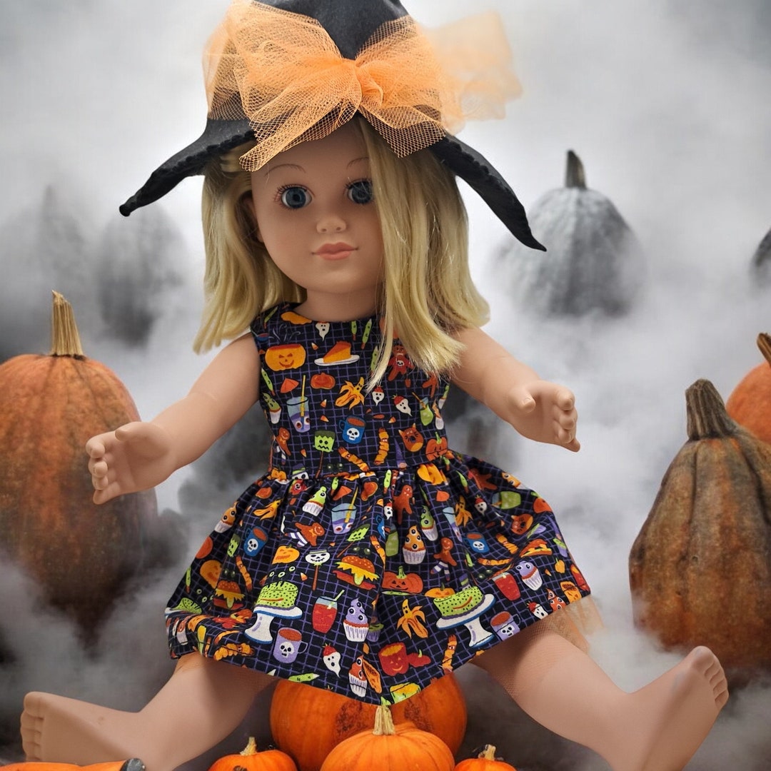 Handmade 18 Inch Doll Halloween Dress With Witch Hat Etsy — free download