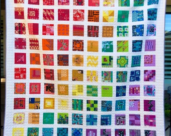 Modern Quilt | Patchwork Quilt | Multi Colors Quilt | Handmade Quilt | Sampler Quilt I Quilt