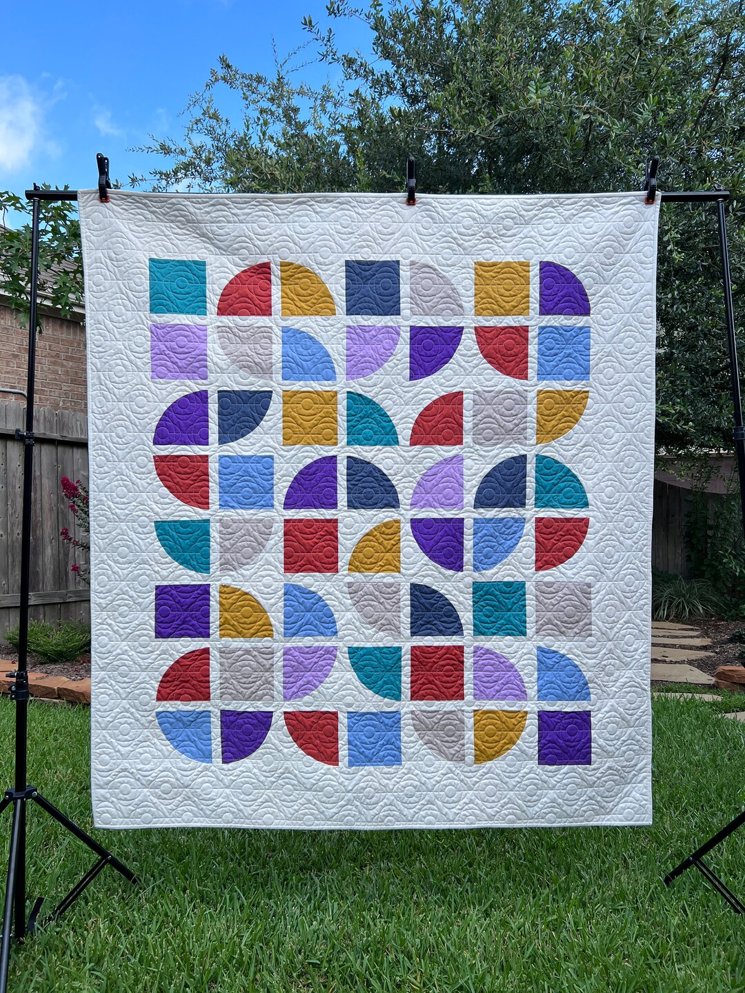 Modern Multi Color Quilt Patchwork Quilt Multicolors Etsy