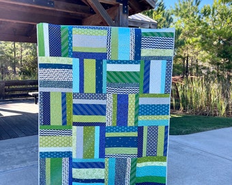 Blue and Green Quilt | Patchwork Quilt | Handmade Quilt