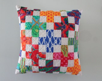 Decorative Pillow COVER | Throw Pillow | Modern Quilted Pillow | Multi Colored Pillow COVER