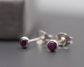 Ruby stud earrings