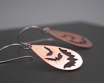 Bat Teardrop Earrings