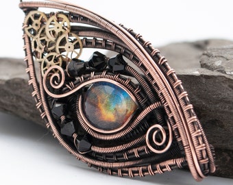 Steampunk Dragons eye pendant or brooch
