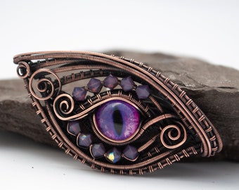 Purple Dragon eye Pendant or Brooch